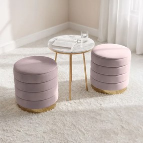 Taburetka LUNA pudrovo ružová