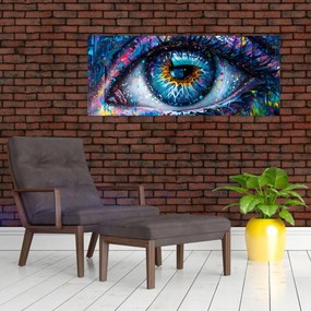 Obraz - Maľba oka (120x50 cm)