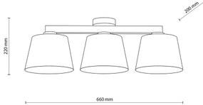 Brilagi - Prisadený luster LATTE SABIA 3xE27/15W/230V borovica/biela