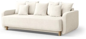 Krémová rozkladacia pohovka s úložným priestorom 231 cm Elen – Micadoni