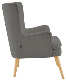 Sivé kreslo Zenia - Støraa