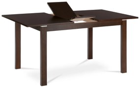 Autronic - Jedálenský stôl rozkladací 120+30x80x74 cm, doska MDF, dyha, nohy masív, orech - BT-6777 WAL