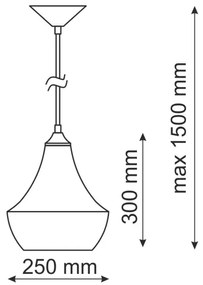 Závesné svietidlo MODERN E27/60W čierna