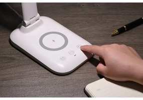 Immax 09107L - LED stmievateľná stolná lampa s bezdrôtovým nabíjaním QI LUMI LED/7W/230V biela