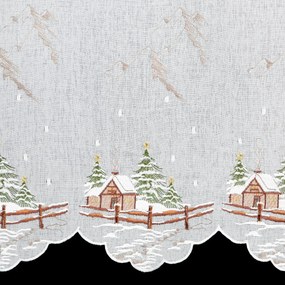 KRÁTKA ZÁCLONA NA PÚTKACH XMAS17 145X40 CM VZOROVANÁ