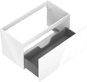 Mexen Orio, kúpeľňová skrinka 90 cm, 1 zásuvka, biela lesklá, 91A10-09047-1-BF00