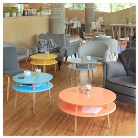 Biely konferenčný stolík Ragaba UFO, Ø 70 cm