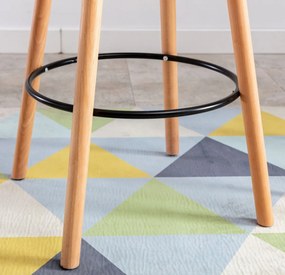 Barový stôl Mijas natura, okrúhly - v107 x 60 x 60 cm - Čierna