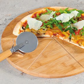 Doska na krájanie a servírovanie pizze + krájač Amanda, (fi) 32 cm