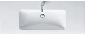 DURAVIT ME by Starck umývadlo do nábytku s otvorom, s prepadom, 1230 x 490 mm, biela matná, s povrchom WonderGliss, 23361232001