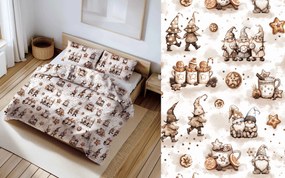 INTERMEDIC SK Detské vianočné obliečky Hnedý škriatok – 90×130/45×65 cm
