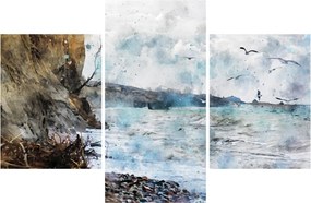 Obraz - Útes, akvarel (90x60 cm)