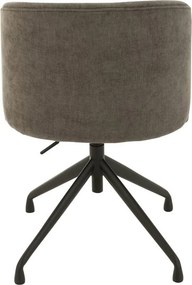 Šedá zamatová jedálenská točiaca stolička Chair Turn Grey - 56*48*77cm