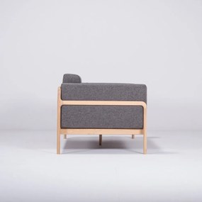 Tmavosivá pohovka s konštrukciou z dubového dreva Gazzda Fawn, 180 cm