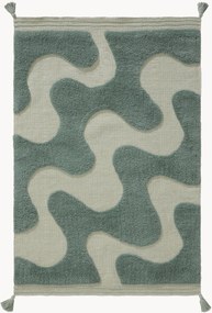 Ručne tkaný bavlnený koberec's reliéfnou štruktúrou Muriel