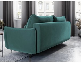 Petrolejovozelená rozkladacia pohovka s úložným priestorom Cosmopolitan Design Vermont