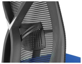 Kancelárska ergonomická stolička Neoseat DIBERTI — čierna/modrá, nosnosť 150 kg
