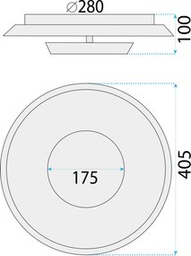 Toolight Toolight, LED stropné svietidlo 40cm, 14W, APP1460, zelená, OSW-04188