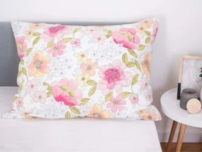 Bavlnená obliečka na vankúš Renforcé 70 × 90 cm – Kvetinky L02