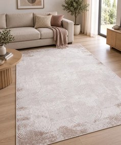 Koberec BUTIK 380 krémový / hnedý