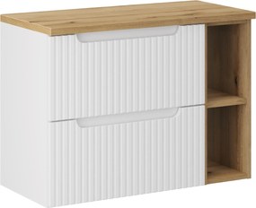 Comad Kúpeľňová skrinka pod doskové umývadlo SET-NOW B Oak 80 biela/dub coast evoke