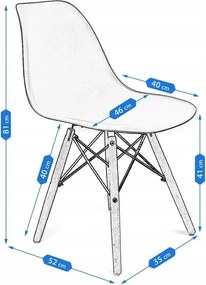 Dekorstudio Dizajnová jedálenská stolička v škandinávskom štýle - béžová