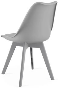 Jedálenská stolička MARK - sivá (sivé nohy)
