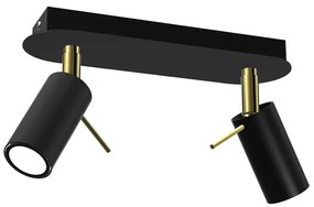 Bodové svietidlo PRESTON 2xGU10/MR11/40W/230V čierna/zlatá