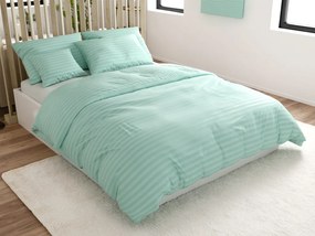 Hotelové obliečky z mikrovlákna JASMINE mentolové - prúžok 2 cm Rozmer obliečok: 2 ks 70 x 90 cm | 200 x 220 cm
