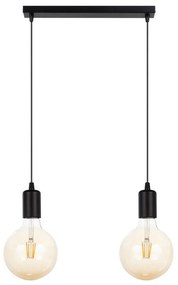Luster na lanku MIROS 2xE27/60W/230V čierna
