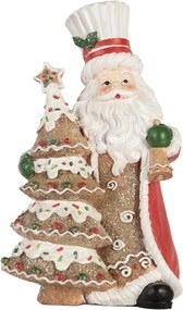 Vianočné dekorácie Santa Claus so stromčekom - 15*11*25 cm