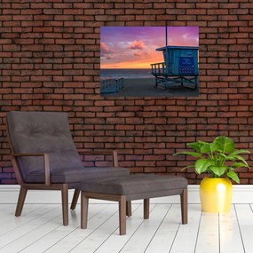 Sklenený obraz z pláže Santa Monica (70x50 cm)