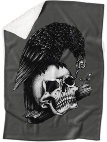 Deka Crow and skull (Podšitie baránkom: ÁNO)
