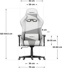 Herná stolička Force 6.2 White Mesh