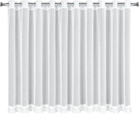 ZÁCLONA NA KRÚŽKOCH KAJA 350X145 CM CM BIELA