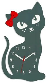 Nástenné hodiny Cat sivé