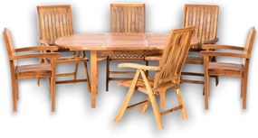 ELEGANTE set IX - teaková jedálenská zostava