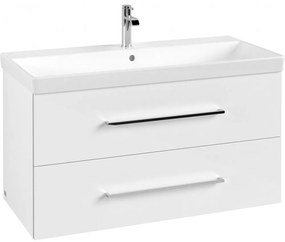 VILLEROY &amp; BOCH Avento závesná skrinka pod umývadlo, 2 zásuvky, 980 x 452 x 514 mm, Crystal White, A89200B4