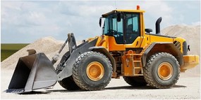 Bavlnená plážová osuška Veľký žltý bager - 100% bavlna s gramážou 350 g/m², rozmer 70×140 cm.