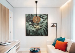 ZÁVESNÝ STROPNÝ LUMPER LED E27 NASTAVITEĽNÝ 0-100CM DREVENÉ TIENIDLO