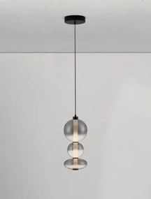 LED stmievateľné čierne-šedé moderné svietidlo Bally