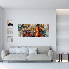 Obraz - Hudobné nástroje (120x50 cm)