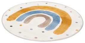 Okrovožltý/slonovinový detský koberec ø120 cm Joyful Gold – FD