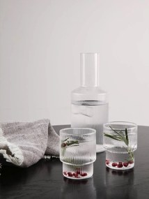 ferm LIVING Poháriky Ripple 250 ml – sada 4 kusov