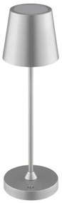 Brilliant - LED stmievateľná nabíjateľná dotyková stolová lampa ELORA LED/2,5W/5V 2700K IP44 strieborná