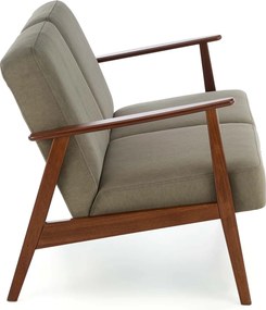 Dvojmiestna pohovka MILANO z masívu 120 cm olivová/orechová