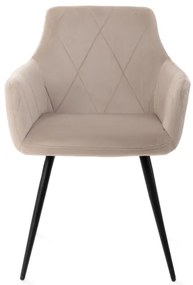 Jedálenská stolička FELLICE zamatová béžová 847269