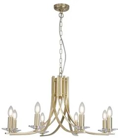 Searchlight 4168-8SB - Závesný luster ASCONA na reťazi, 8xE14/60W/230V