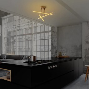 LED stropné svietidlo v zlatej farbe 26x51 cm Ledflower – Opviq lights