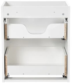 Závěsná skříňka Nova White Gaja I s deskou a umyvadlem 50 cm bílá/dub evoke